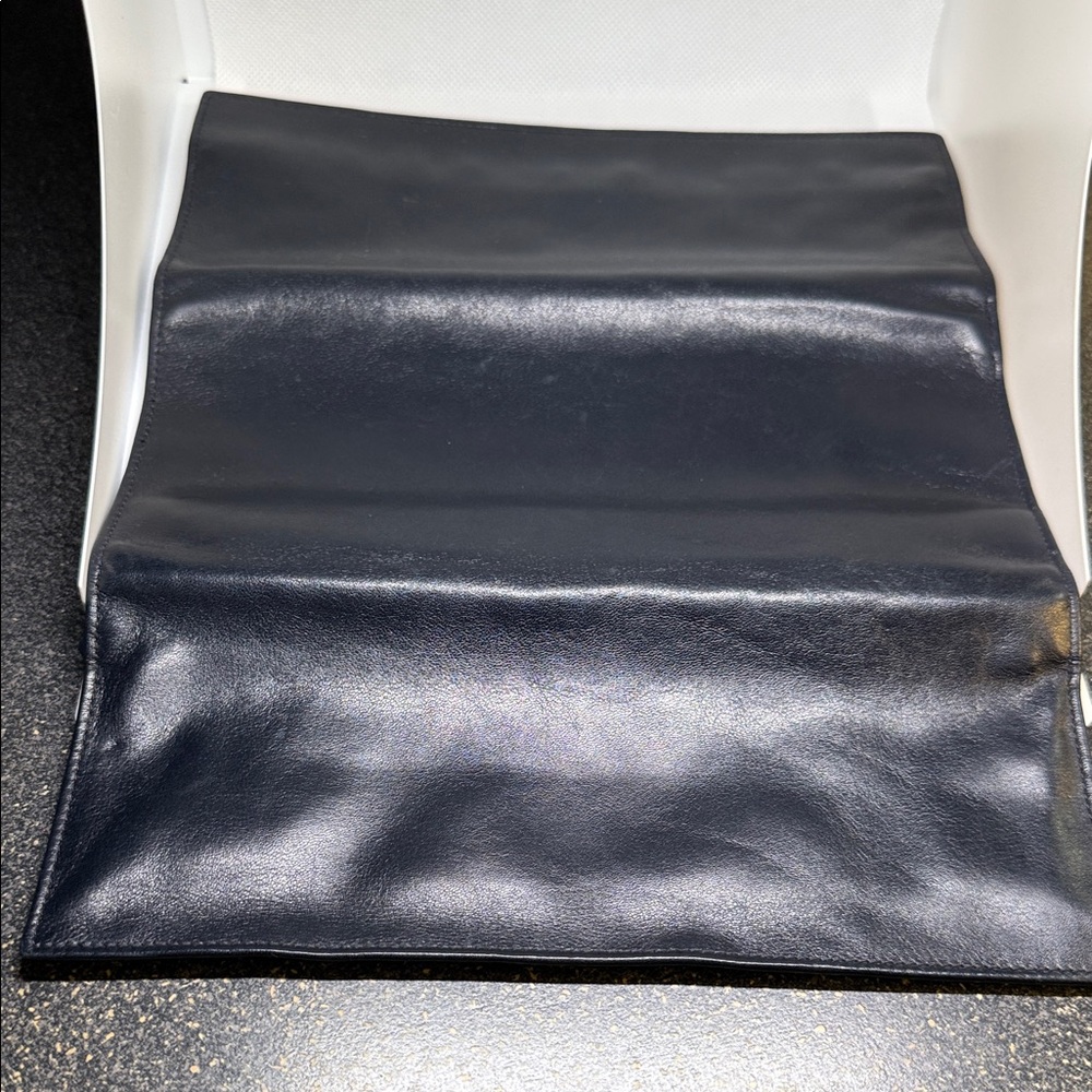 Henry Birks & Sons Jewelry Roll Travel Case Black Leather Made In Italy Vintage. - Picture 4 of 13